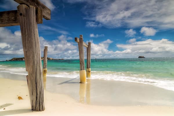 Hamelin Bay in South West Western Australia has the azure blue seas of the Indian Ocean at their doorstep. Logging history has left the remnants of the jetty where stingrays come to play in the shallows. Sheer cliff walks that look out to sea and beautiful sandy beaches. Go visit.