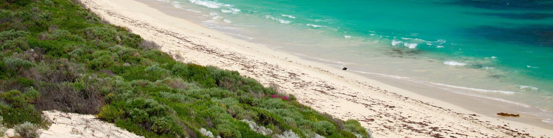 Karridale showing general coastal views, a sandy beach and a bay or harbour
