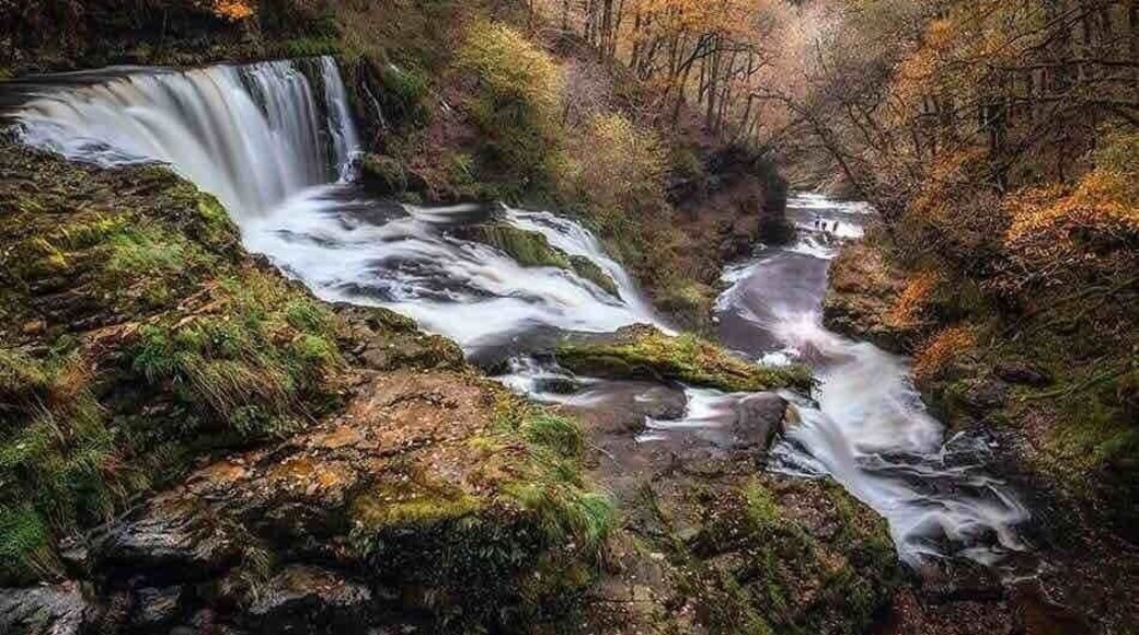 This is one of the many beautiful waterfalls at waterfall country in the Brecon Beacons National Park