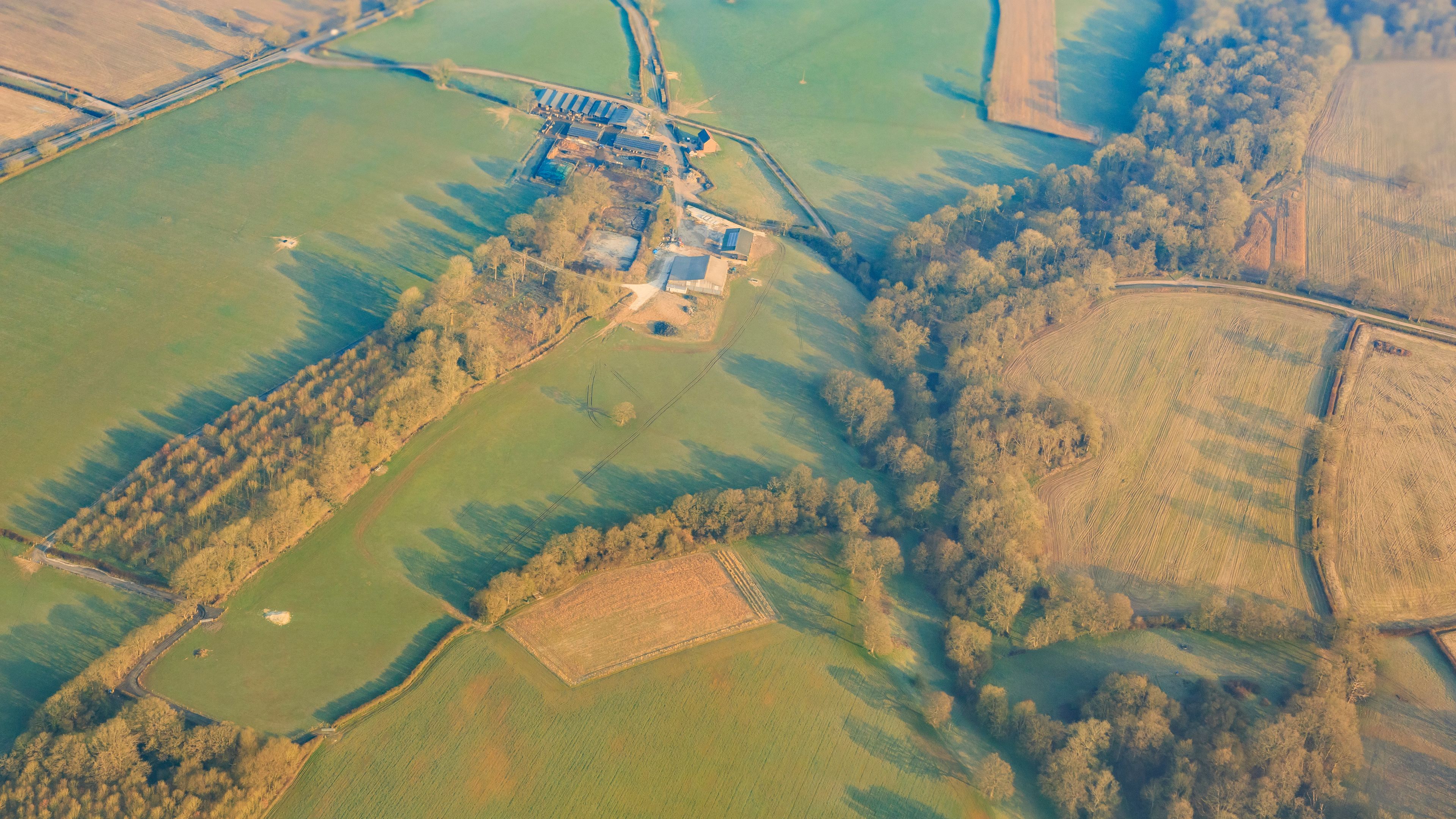 Aerial view of rural near Gatwick