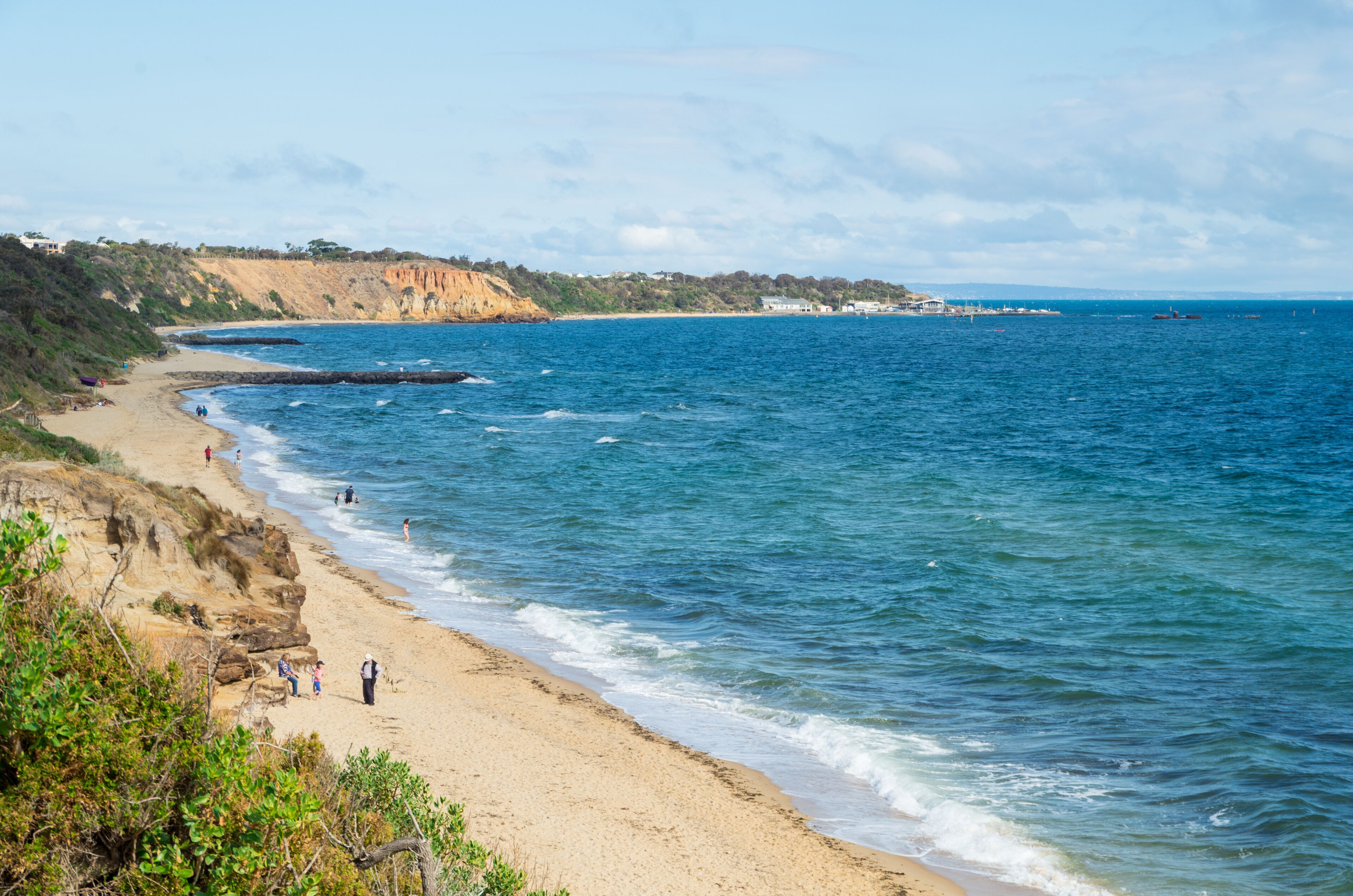 Sandringham Beach in the City of Bayside in Melbourne