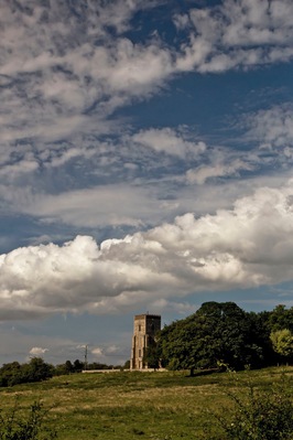 The church on the hill just outside the village of Shouldham in Norfolk...