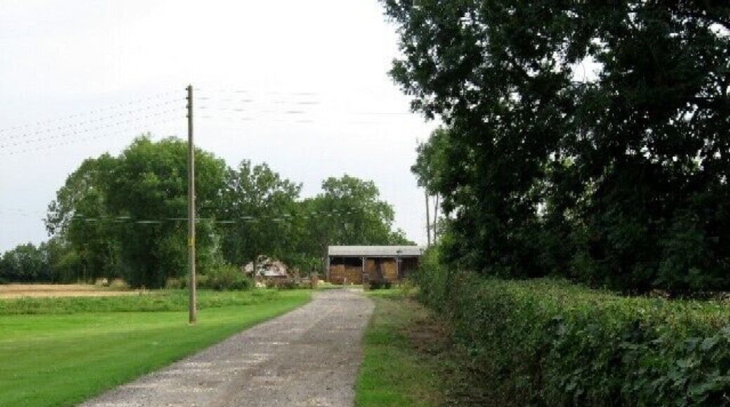 A Footpath To Burland Hall, Portington, East Riding of Yorkshire, England. Presumably to visit the neighbours, otherwise it appears to serve no purpose.