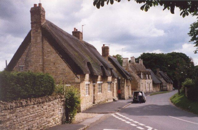 Thatched cottages in Exton, Rutland