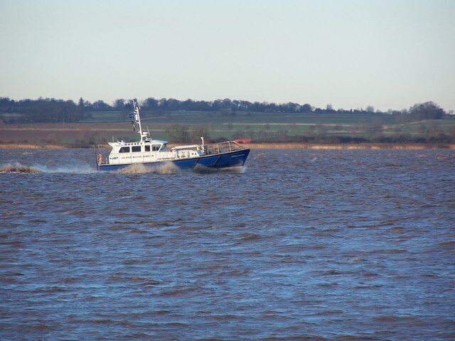 River Humber surveying, off Brough, East Riding of Yorkshire, England. Checking the channel.