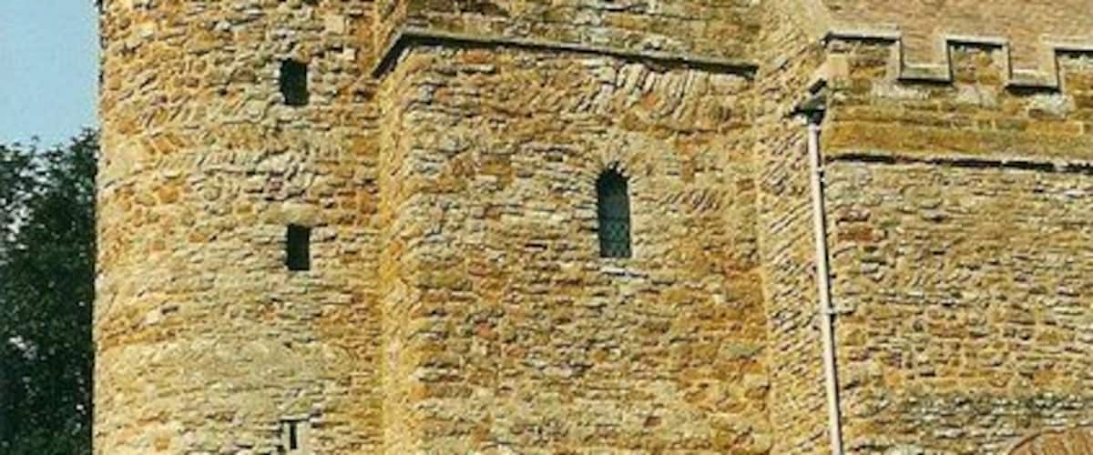 West tower of All Saints' parish church, Brixworth, Northamptonshire, seen from the south