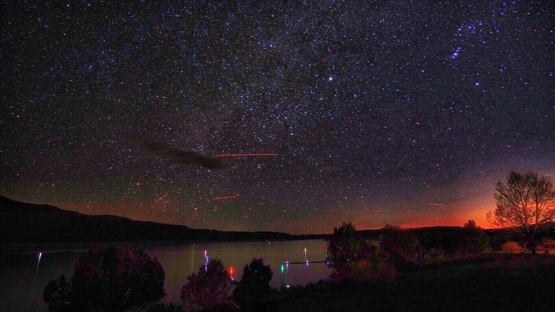 Night time over Navajo Reservoir.