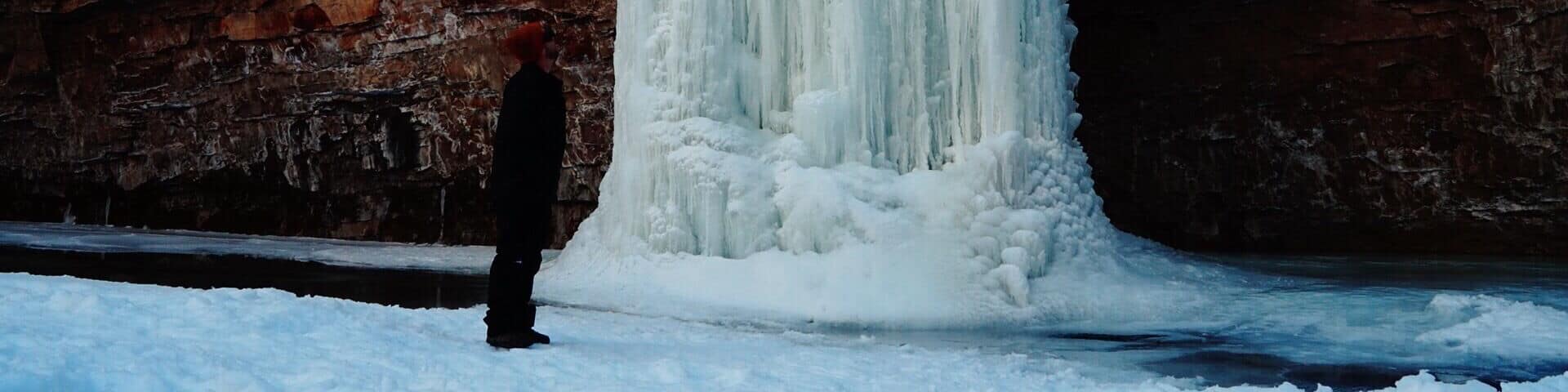Looking for a winter hike in Pagosa Springs, Colorado? Try the Piedra river trail. 11 miles out and back, with majestic falls like this one, great mountain scenery, and open meadows that lend to some epic wildlife viewing.