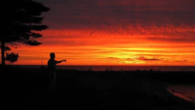 Gorgeous sunset at Sand Hills Lighthouse Inn.