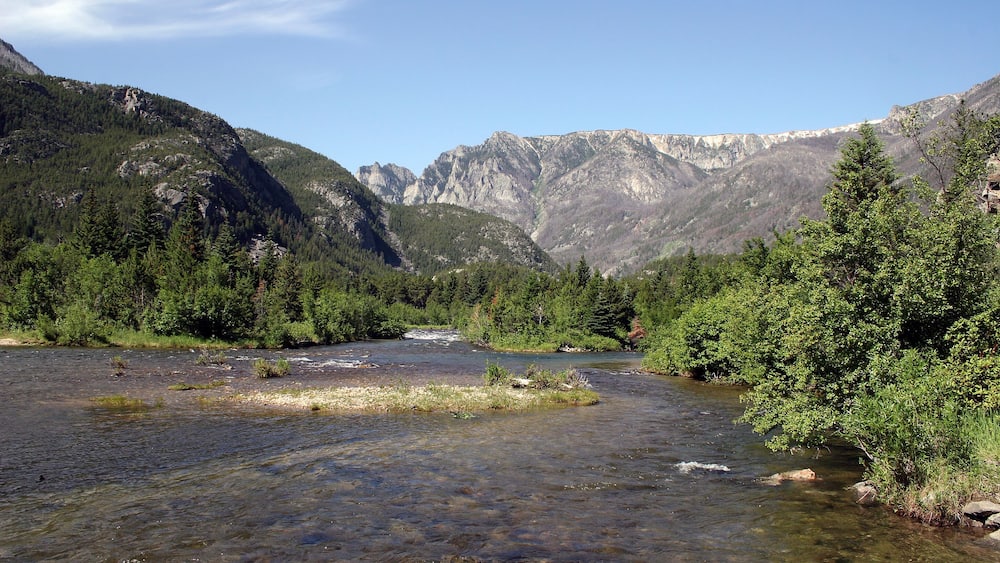 Sioux Charlie Lake located in the Absaroka Mountains of Montana