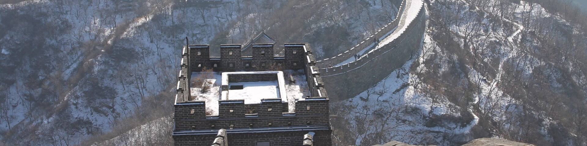 Nothing unusual about the photograph except ........ no crowds of people! A freezing cold day in January 2013 resulting in very few tourists so early in the morning. So, top tip go early morning in January to avoid the crowds, but wear your thermals! But ..... 10 mins after this photo we were besieged by hordes of Mongolian teenagers on a trip, all wanting group photos and all claiming to be "daughters of Genghis Khan". Bizarre, but then so is the myth that you can see the Great Wall from space! #china #greatwall