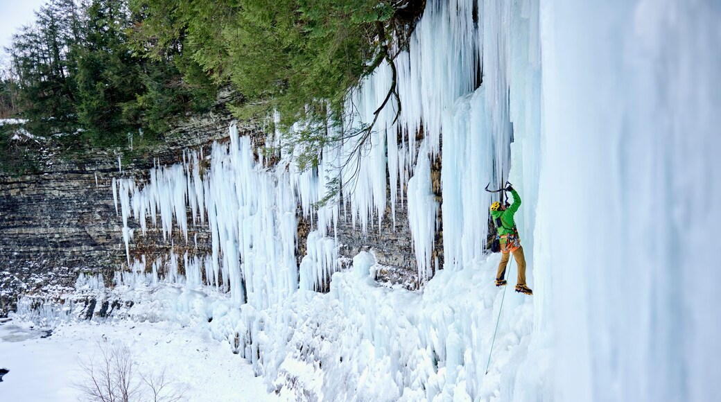 Ice Climbing Salmon River Falls, New York