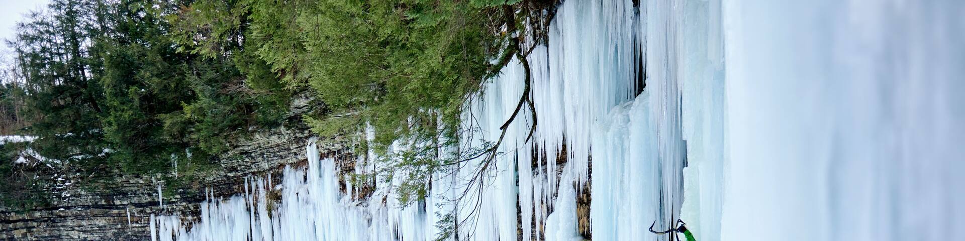 Ice Climbing Salmon River Falls, New York