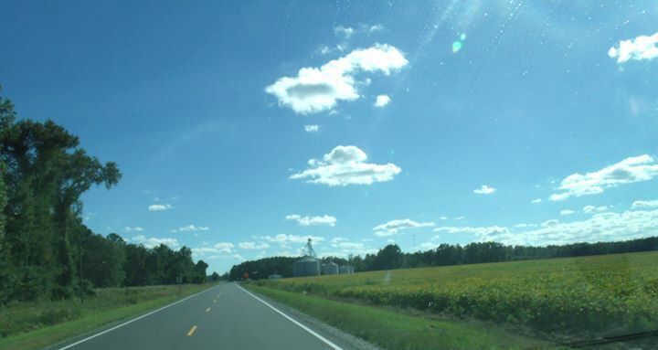 One a clear day you can see the world. Back road county on Route 306, miles of farmland and pine trees. Beautiful.