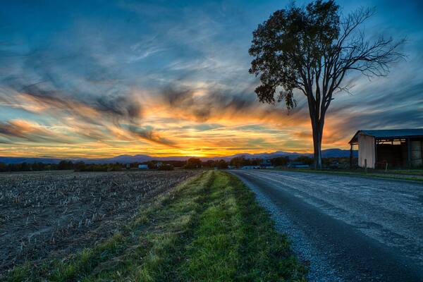 Sunset over Adirondacks