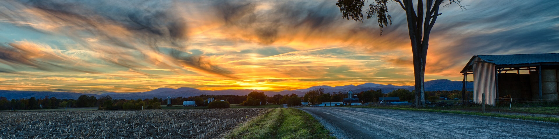 Sunset over Adirondacks