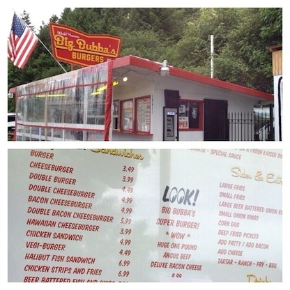 If ever you find yourself in, or just passing thru Allyn (prn: Alan), WA (don't blink) this is a great find, and, for burger lovers, an old school (est. 1966) must stop. Dbl bacon cheese, with fries, along with one of many great milkshakes. The way it used to be!