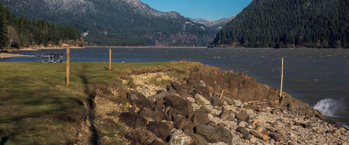 The Yale Reservoir and its downstream cousin, Lake Merwin are the summer playgrounds for boaters, fishermen and water sports enthusiasts.
That they both happen to be nestled in the Mt St Helens foothills adds an element of drama to the landscape that you won't find many other places.