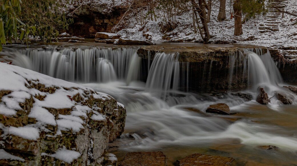 Mash Fork Falls in winter