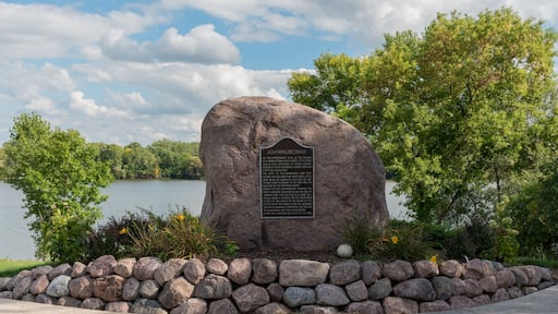 Native American Ashwaubomay Grave Site Historical Marker In Ashwaubenon, Wisconsin
