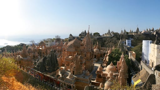 Jain temples on top of Shatrunjaya hill. Palitana (Bhavnagar district), Gujarat, India