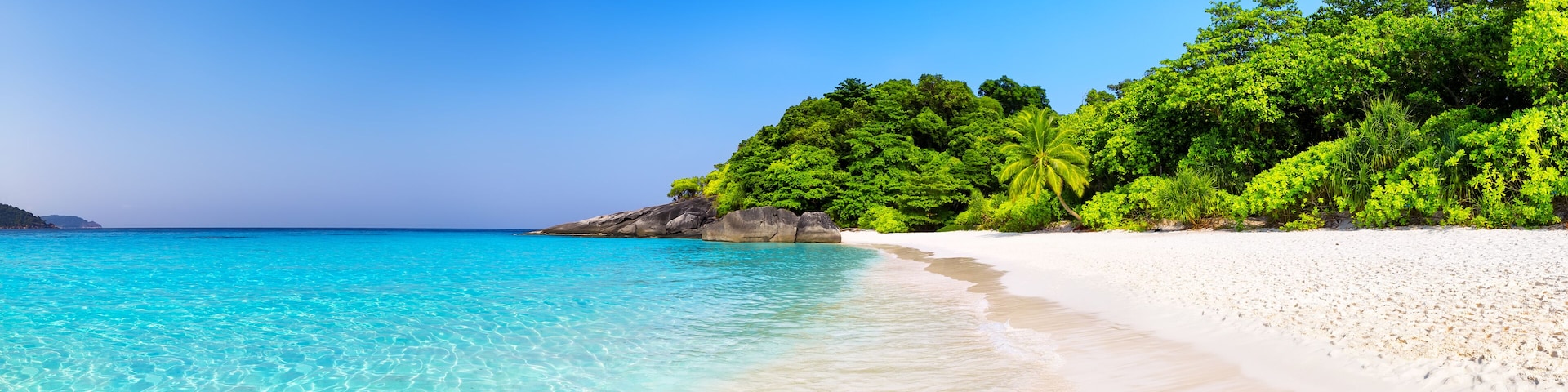 Beautiful beach and blue sky in Similan islands.