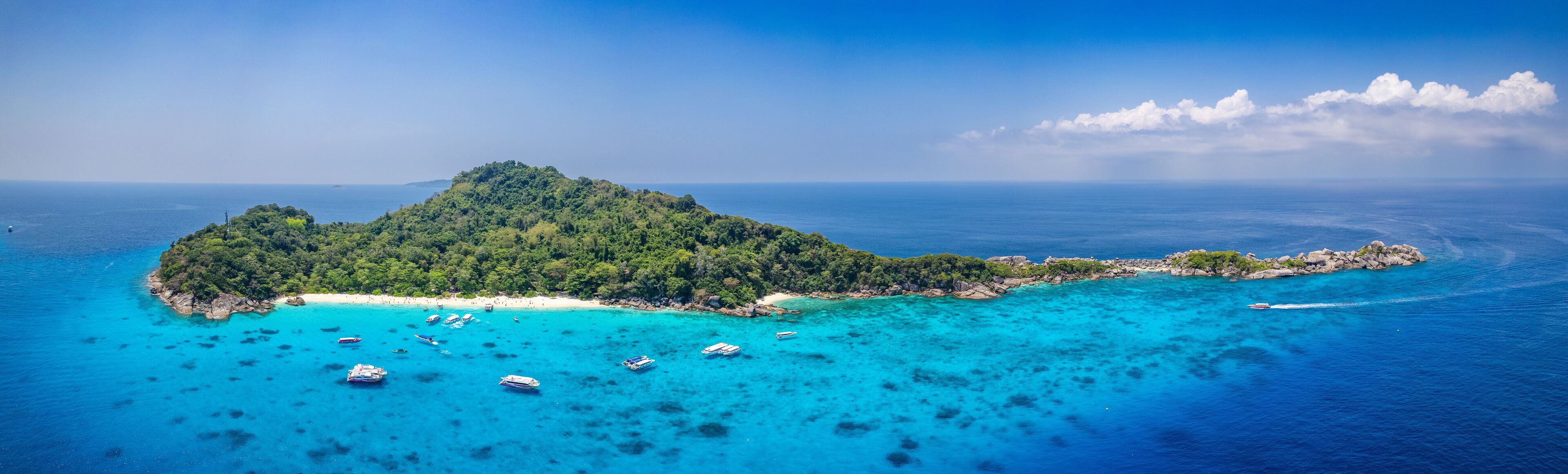 Aerial view of Similan island in Phang Nga, Thailand