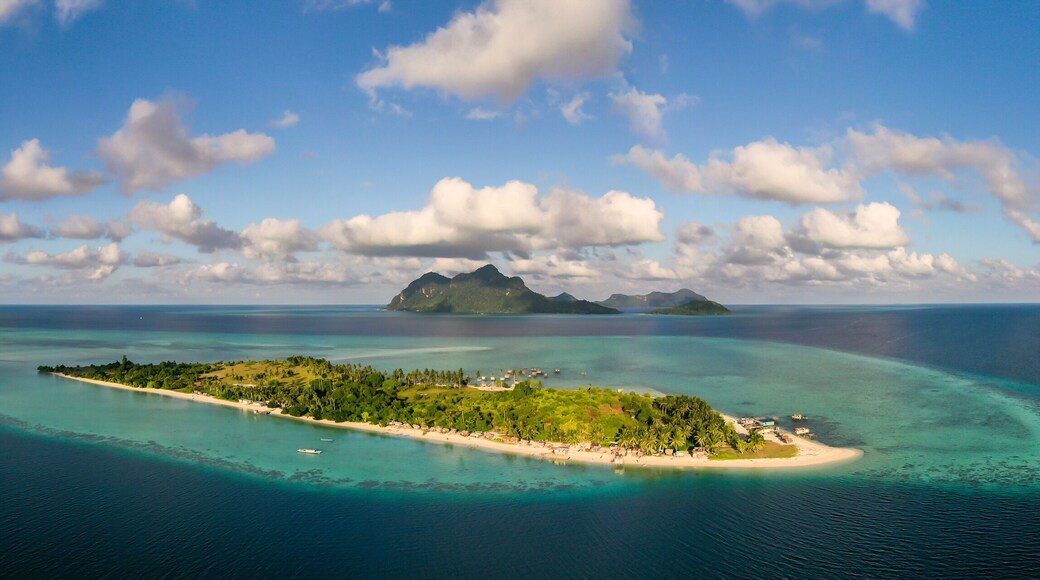 Aerial view of the Maiga island, Semporna Sabah, Malaysia.