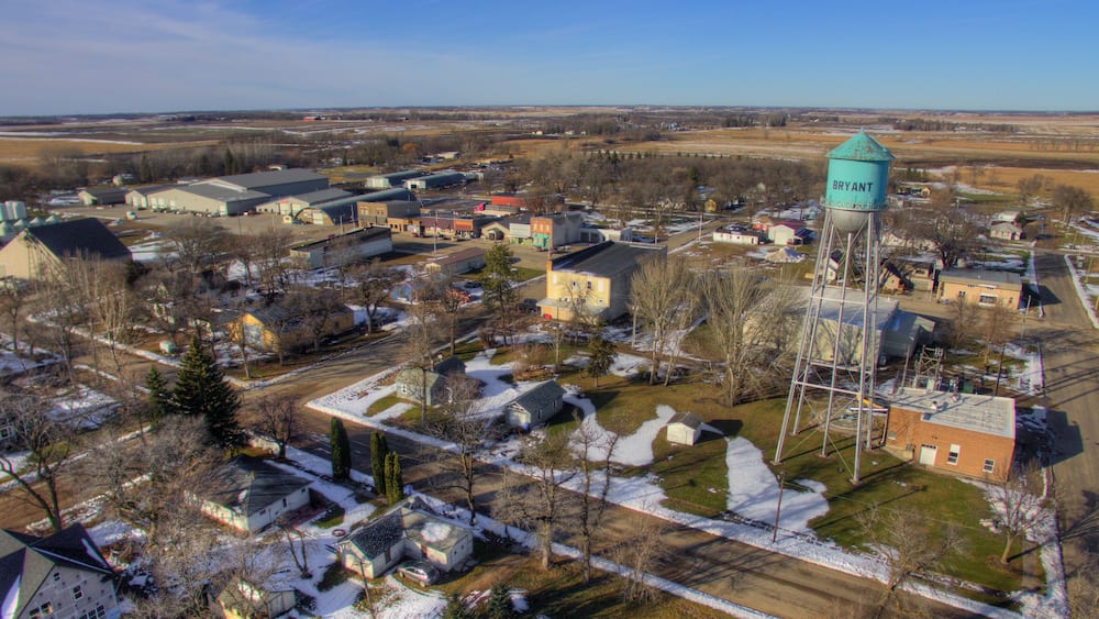 Bryant is a Small Farming Town in South Dakota by Huron