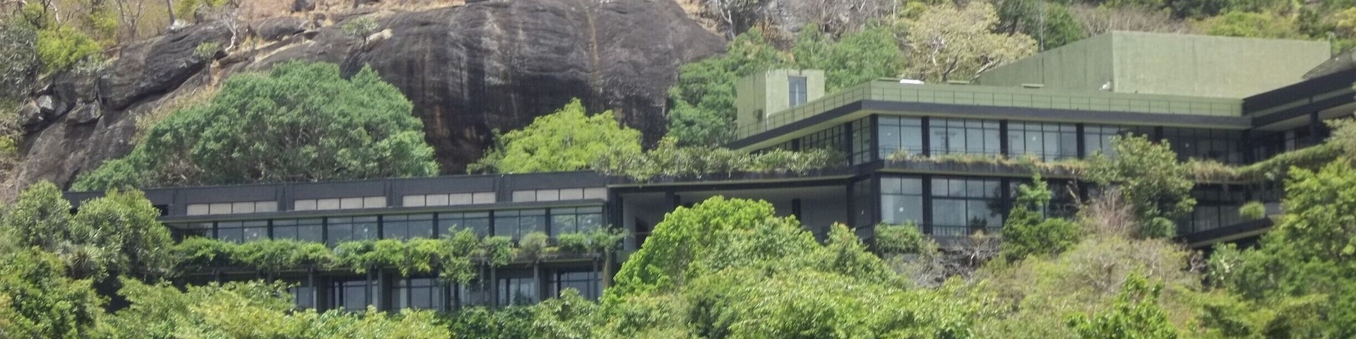 A 5 star Hotel built almost inside a mountain, with bat caves inside. the architect has done an amazing job while preserving the habitat for many species of monkeys. frogs and many other animals. If you get a chance do try outdoor dinner at Kaludiya Fusion restaurant which arranges special dining spaces for you to enjoy meal in typical srilankan ambiance