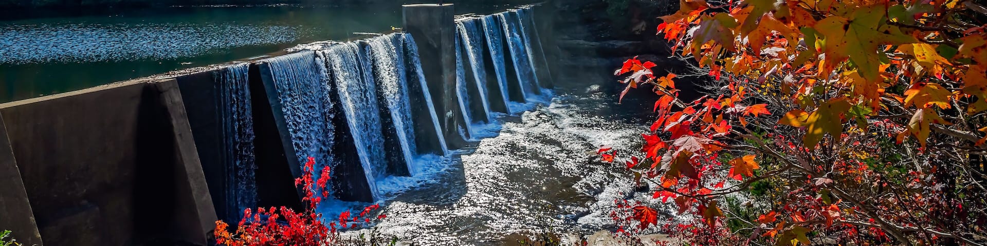 DeSoto Falls waterfall at DeSoto State Park in Mentone Alabama