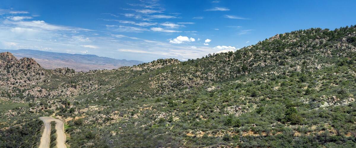 Panorama of the mountains near Crown King, Arizona.