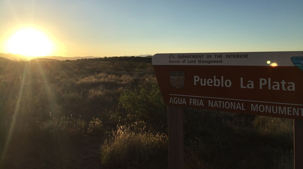 Deep in the Agua Fria National Monument. Pueblo La Plata is a historical site that gets only a few visitors a week. Beautiful views and dispersed camping all around.