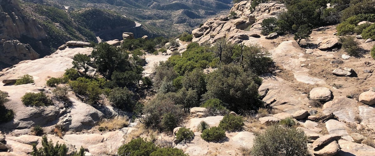 Great lookout spot for a break on drive to top of my Lemmon.