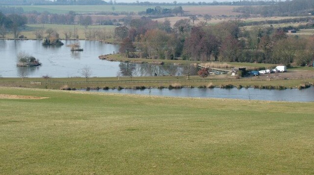 Westmill Lakes. Westmill Farm Fishing Lakes looking towards Chapmore End
