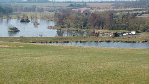 Westmill Lakes. Westmill Farm Fishing Lakes looking towards Chapmore End