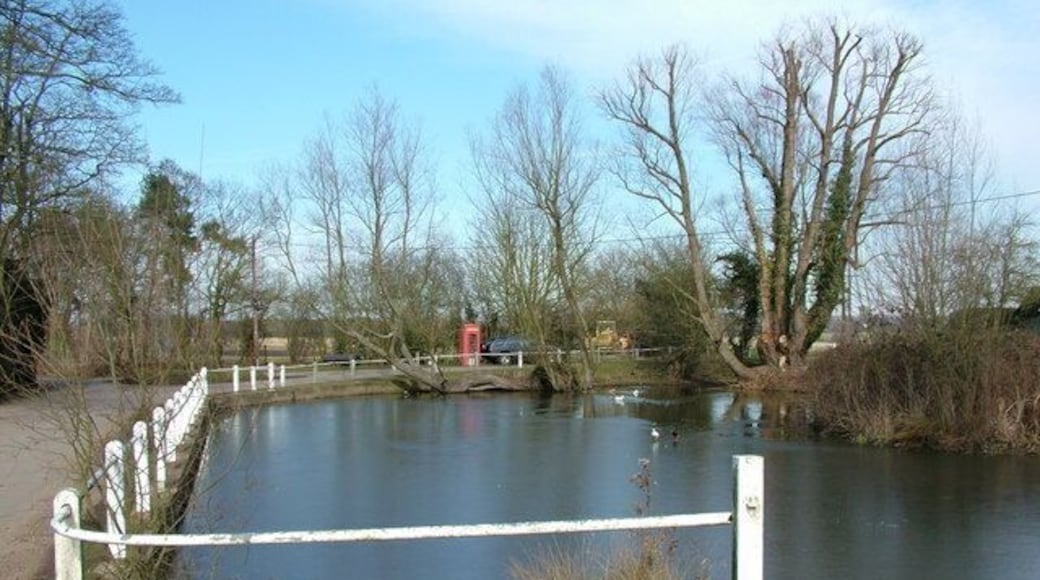 The Pond at Chapmore End. The Village Duck Pond next to The Woodman Pub Chapmore End Near Ware