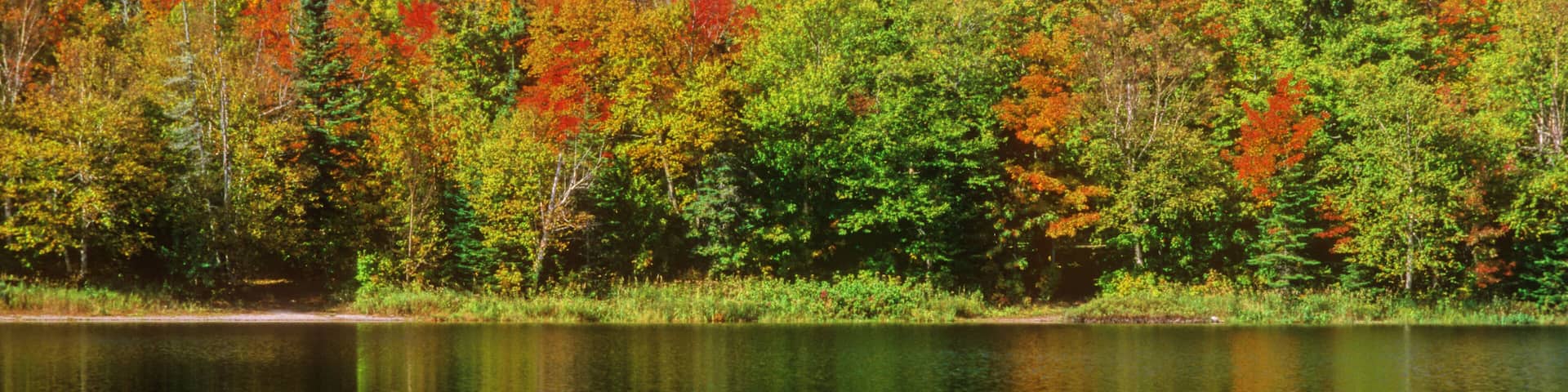 400-81 Crescent Lake Fall Blue Sky Reflections