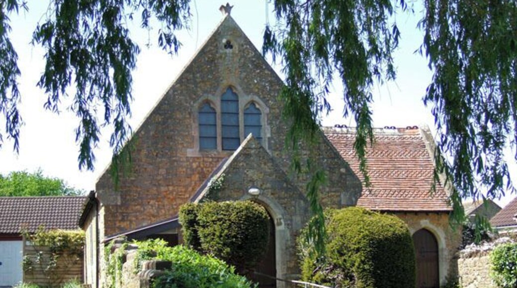 Galhampton Church, Somerset, seen from the east. Built in 1877 as a non-conformist chapel; now shared between the United Reformed Church and the Church of England