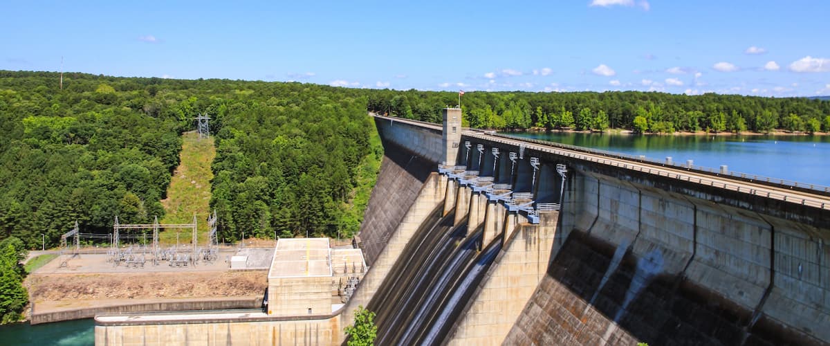 Greers Ferry Lake Dam in Heber Springs, Arkansas