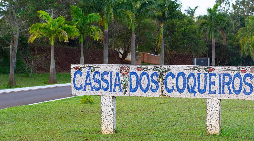 Mosaic of the entrance of the city "Cassia dos Coqueiros" Sao Paulo Brazil