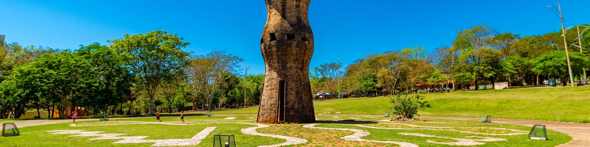 statue in the park of palace in the city in Campo Grande City in Mato Grosso do Sul Brazil