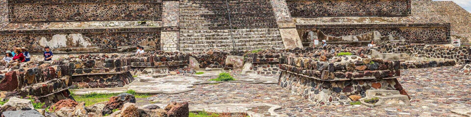 Pyramid of the Moon in San Martin de las Pirámides in the archaeological zone of Teotihuacán Mexico