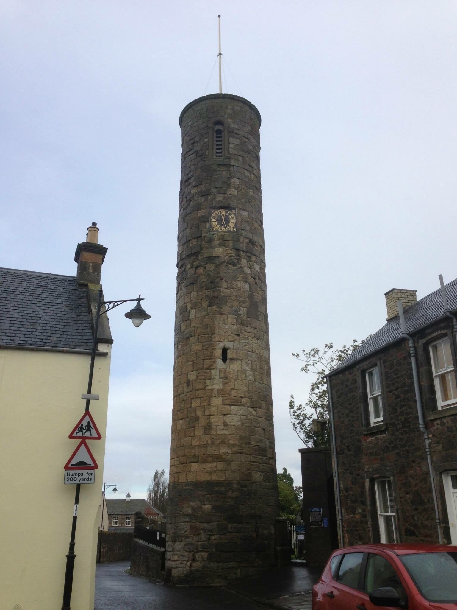 Irish Round Tower. 1 of only 2 that exist in Scotland. The Abernathy Round Tower.