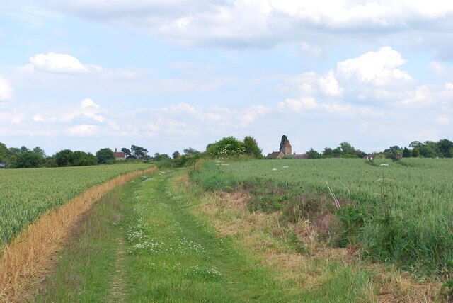 Looking back towards Holwell You can just make out the church tower in Holwell