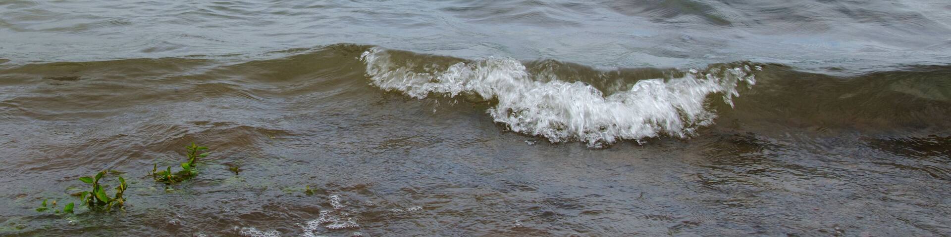 Beautiful landscape or waterscape, Dhom Dam backwater, Wai, Maharashtra, India.