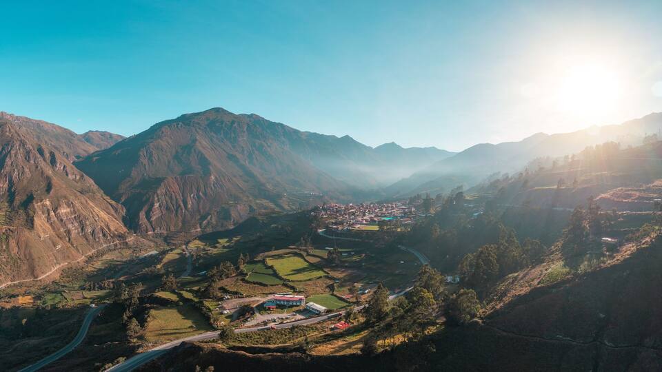 Panoramic view, Canta. Peru. traveling through the peruvian andes.