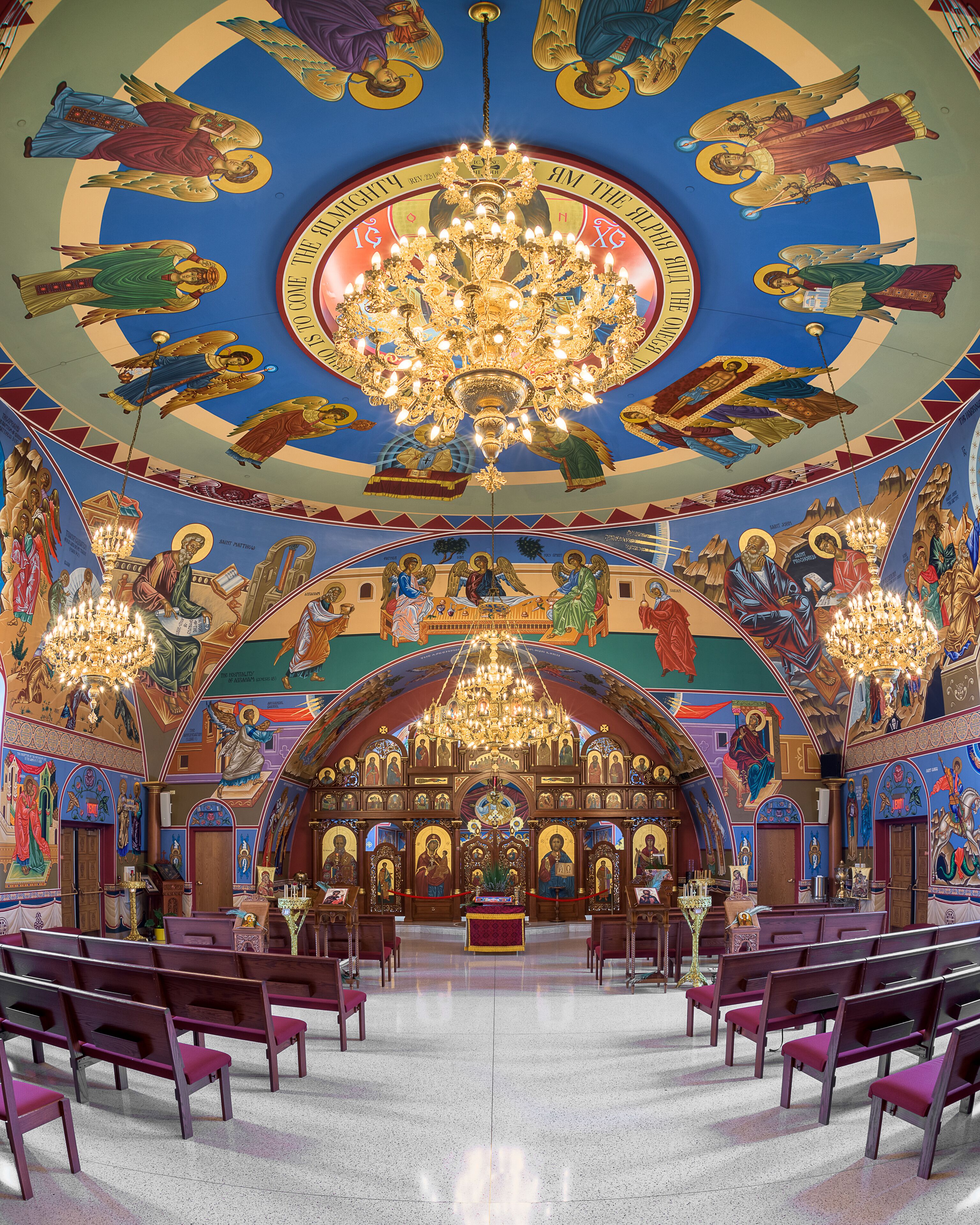 Interior of the Annunciation Byzantine Catholic Church of Homer Glen, Illinois