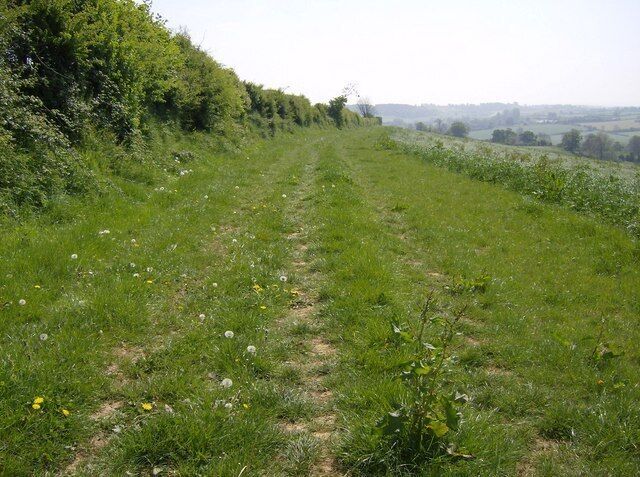 Along Corton Ridge Corton Ridge provides a broad path keeping just to the west (scarp) side of the ridge. Here looking south where the scarp slope is slightly less pronounced.