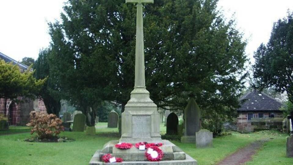 War memorial in St Mary's parish churchyard, Eccleston, Lancashire
